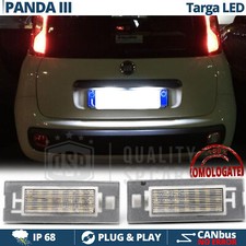 2 Placchette Luci TARGA LED PER Fiat PANDA 3 319 CANbus Luce Bianco 6500K