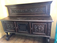 mobili antichi soggiorno, buone condizioni color noce scuro