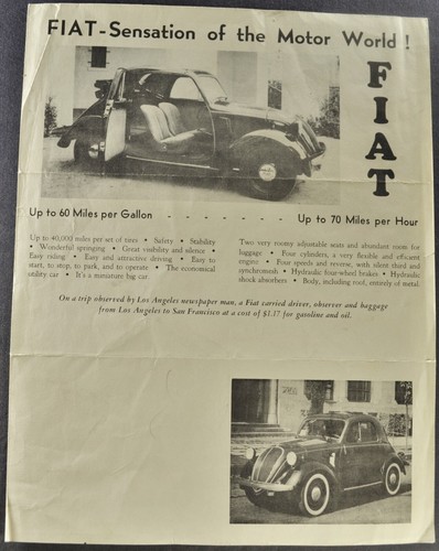 Foglio brochure vendita fiat - foglio,