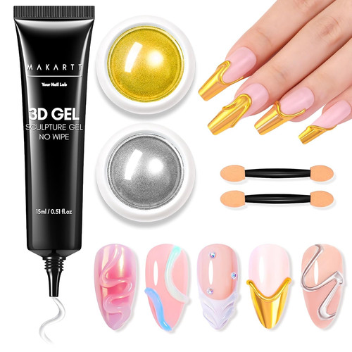 Gel nail art chrome - nail, &