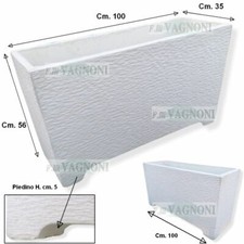 Vaso fioriera rettangolare in