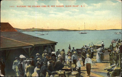 Antique postcard block island - postcard,