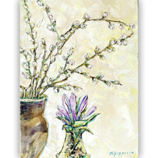 Dipinto olio originale bouquet