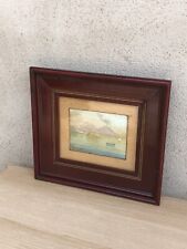 Antico quadro gouache dipinto