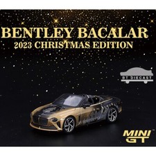 MINI GT BENTLEY MULLINER BACALAR 2023 NATALE 1/64 NERO/ORO MGT00660