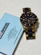 Orologio K&BROS Acciaio E Ceramica Mod.9136 C-901 Crono Miyota Oro Rosa/Nero