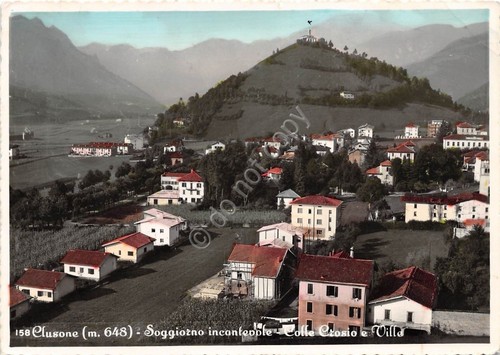 Cartolina clusone panorama - clusone,