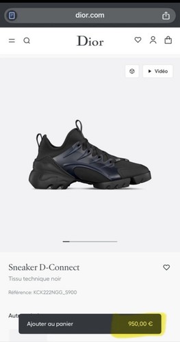 Dior connect baskets femme - d-connect,