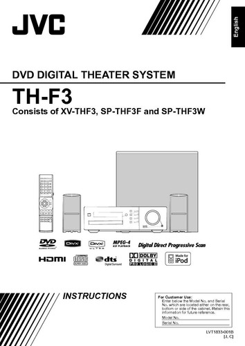 Jvc thf3 sistema home - xv-thf3,