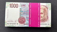 1000 LIRE MONTESSORI MAZZETTA COMPLETA 100 CONSECUTIVE DECR 1990 FDS
