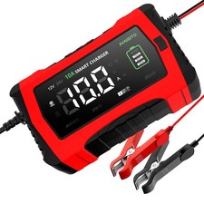 Caricabatterie per Auto, Caricabatterie Intelligente, 12 V/24 V, 10 A, Lifepo4, 