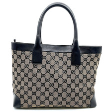 Borsa a mano originale Gucci GG tela x pelle beige x nero 002.1119 1705 NS101836