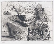 RUFFINI GIULIO   DISTRUZIONE 4 MOMENTI - 1970  ACQUAFORTE- GRAFICA  BAGNACAVALLO