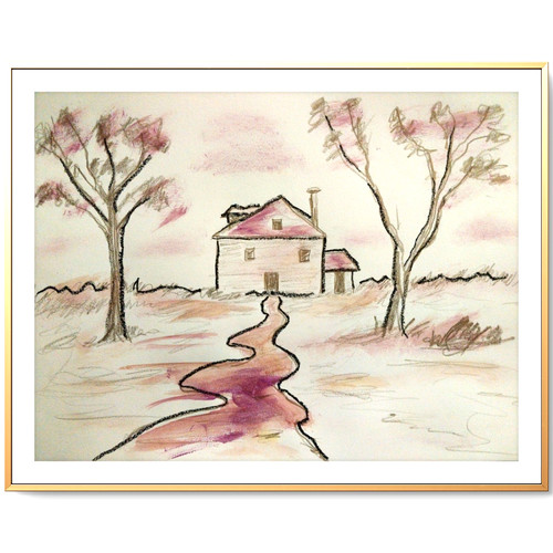 Casa campagna paesaggio - casa, di