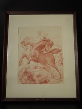 Litografia incisione sanguigna - litografia,