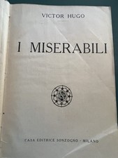 Libro Antico I Miserabili Victor Hugo Ed.1927