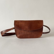 Borsa a tracolla vintage in pelle marrone mini sella My Lady - piccola borsa a tracolla