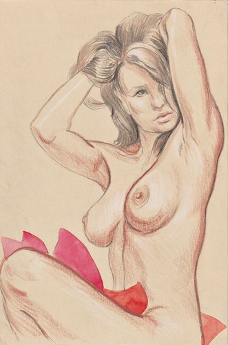 Atto nudo donna nuda disegno - atto,