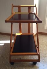 Carrello portavivande Foppapedretti, marrone e nero. Pieghevole, con ruote.