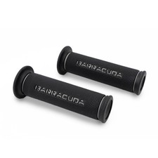 BARRACUDA COPPIA DI MANOPOLE UNIVERSALE BASIC RACING NERO GRIGIO GOMMA