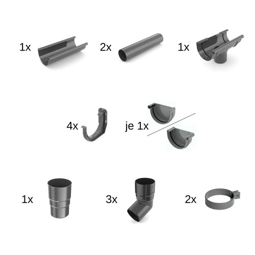 Kit grondaia completo - completo, 2m