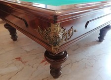 Tavolo Biliardo In Legno. Vintage. Biliardi Ricci Fano. 6 Buche In Ottone.