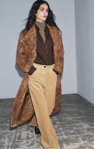 Cappotto lungo ricamato - cappotto,