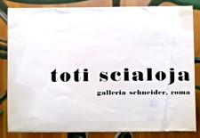 1957 TOTI SCIALOJA alla GALLERIA SCHNEIDER ROMA DEPLIANT ORIGINALE D'EPOCA