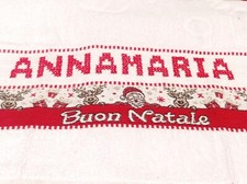 Strofinaccio Cucina  Personalizzato Con Nome Ricamato Punto Croce