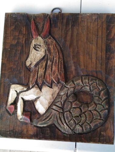 Capricorno quadro legno - capricorno,