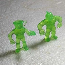 Exogini Verdi Trasparenti Prima Serie DUE Pupazzi in Miniature Vintage anni 80