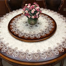 Tovaglia rotonda con bordo in