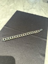 men’s cuban link bracelet – stainless steel silver tone streetwear