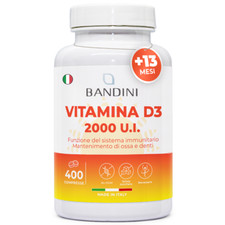 Bandini® Vitamina D 400 compresse 2000 UI (Scorta 1+ Anno) - Vitamina D3 Pura
