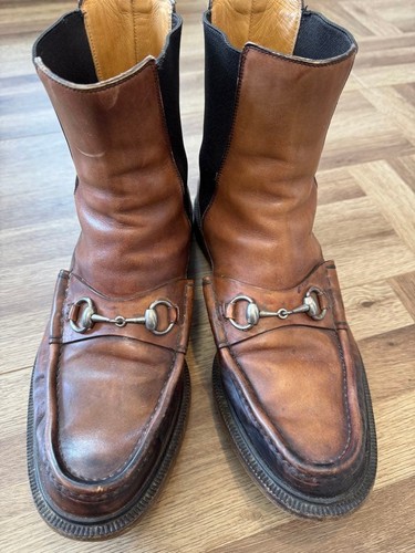 Gucci brown side gore bit - side,