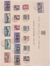 1933 Vaticano, Giardini e Medaglioni, 19/34+Exp 3/4 su Bollettino