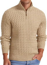 Maglione Invernali Mezza Dolcevita Da Uomo Con Zip Maglioni Manica Lunghe Casual