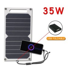 Pannello Solare Pieghevole 35W Caricatore USB Impermeabile Telefono Portatile Power Bank