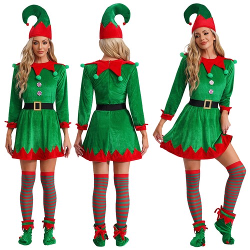 Costume elfo donna vestito - , set