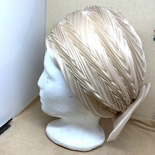 CAPPELLINO IN ORGANZA DI SETA ORIGINALE ANNI 60 CON CAPPELLIERA ( PILLBOX)