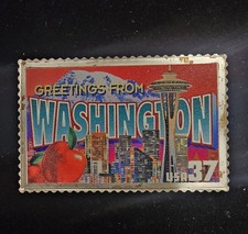 Argento Servizio Postale Stati Uniti Saluti dall'America .999 Francobollo Argento WA