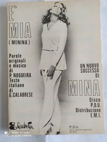 Mina mia spartito - mia,