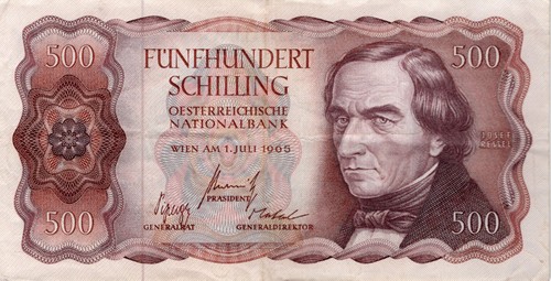Austria 500 scellini 1965 - austria,