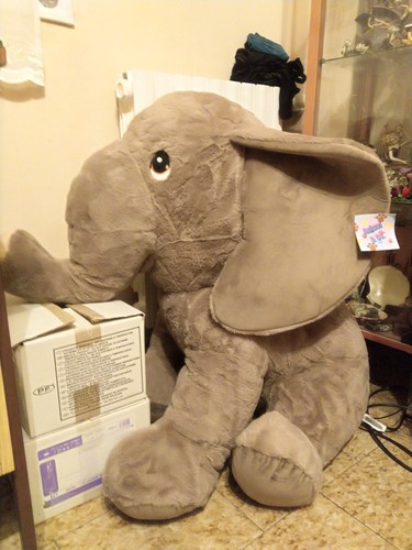 Elefante peluche gigante - elefante,