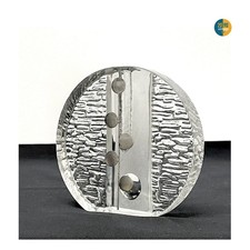 Vaso vintage in vetro piccolo trasparente anni 70 design Heiner Düsterhaus per vetro Walther