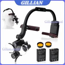 Lenti di ingrandimento dentali 2,5 3,5x lente di ingrandimento archetto casco faro led 5W 2 batterie