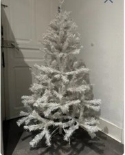 Albero artificiale bianco Altezza 150 cm e larghezza 90 cm Base in metallo bianc