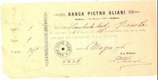 1886 PADOVA Banca Eredi Pietro OLLANI - Ricevuta pubblicitaria per versamento
