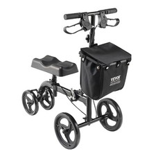VEVOR Ginocchio Scooter Pieghevole in Acciaio al Carbonio Carico 136 kg Nero