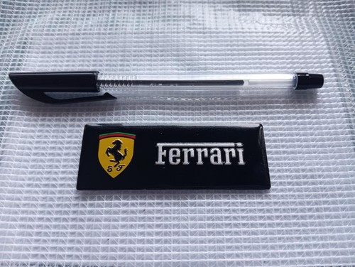 Ferrari emblem plate - , black